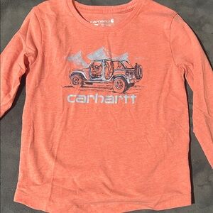 Carhartt Kids' Graphic Jeep Long Sleeve Tee in Coral.